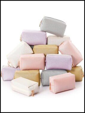 Set of 15 PU Leather Waterproof Travel Toiletry Bags Bulk Gift Organizer
